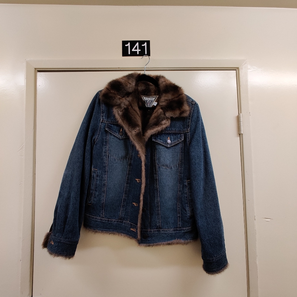 Marvin Richard's jean jacket with feux fur